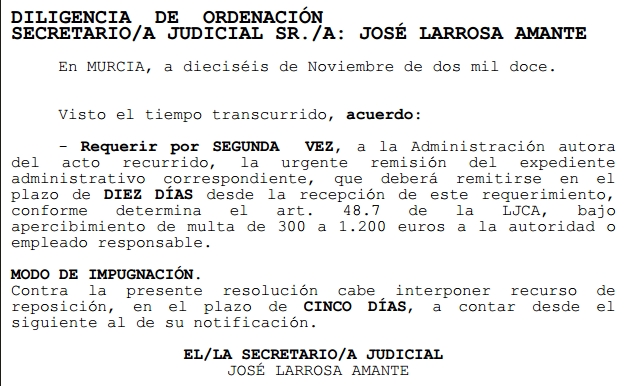 LA ADMINISTRACIÓN REGIONAL ¡¡NO CUMPLE!!
