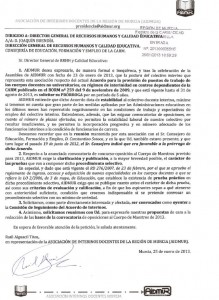 AIDMUR PIDE LA PRÓRROGA DEL ACUERDO DE INTERINOS