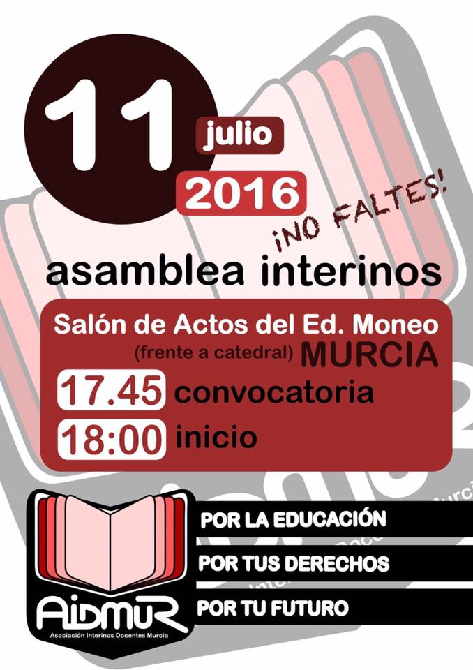 ASAMBLEA DE INTERINOS: PAGO DEL VERANO