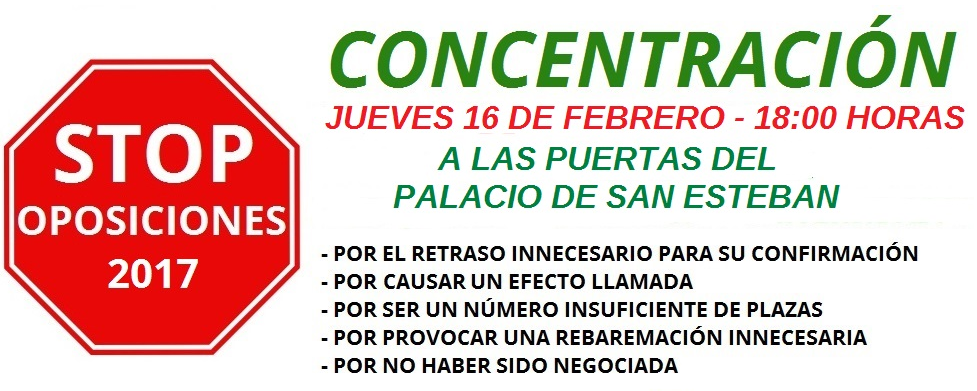 16F: AIDMUR APOYA LA CONCENTRACIÓN STOP OPOSICIONES CONVOCADA POR LOS SINDICATOS